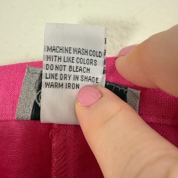 Vintage Stonebridge Women Linen Blend Pants Size 8P Straight Leg Beach Coastal - Picture 7 of 7